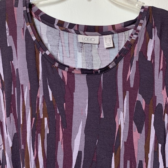 LOGO by Lori Goldstein Ruffled hem Tunic, L - Picture 3 of 8